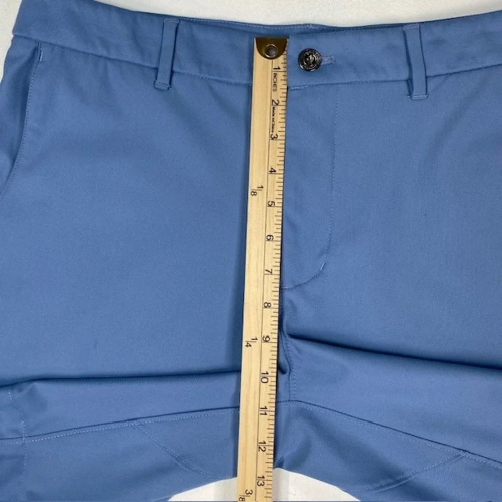 Johnnie-O Prep-Formance Golf Shorts Mens 34 Ripple Blue JMSH1700 Flat Front 9
